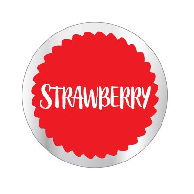 Strawberry Flavor Label