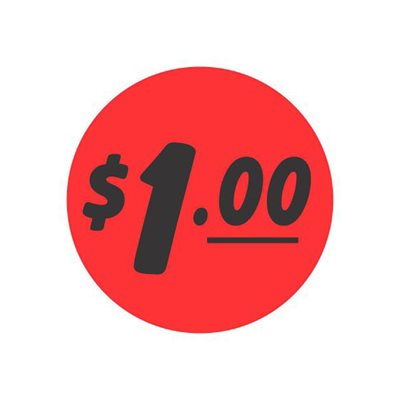 $1.00 Bullseye Label