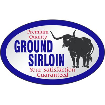Premium Quality Ground Sirloin Label