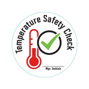 Temperature Safety Check Label
