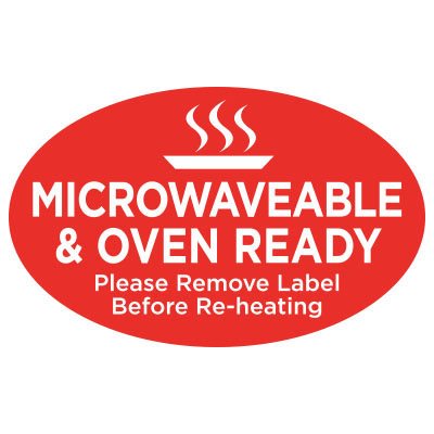 Microwaveable & Oven Ready Label