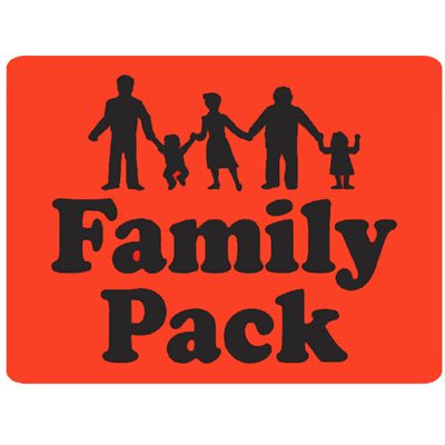 Family Pack (w / People) Label Family Pack (w / People) Label