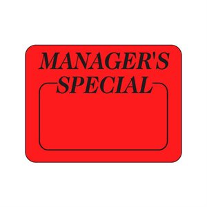 Manager's Special (write on) Label