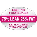 75% Lean 25% Fat-Ground Fresh Label