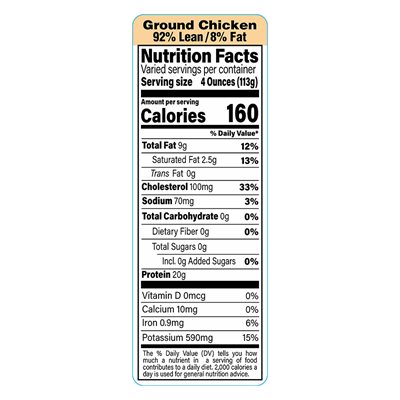 Nutritional Grinds Labels | Supermarket Labels | 1-800-882-5104