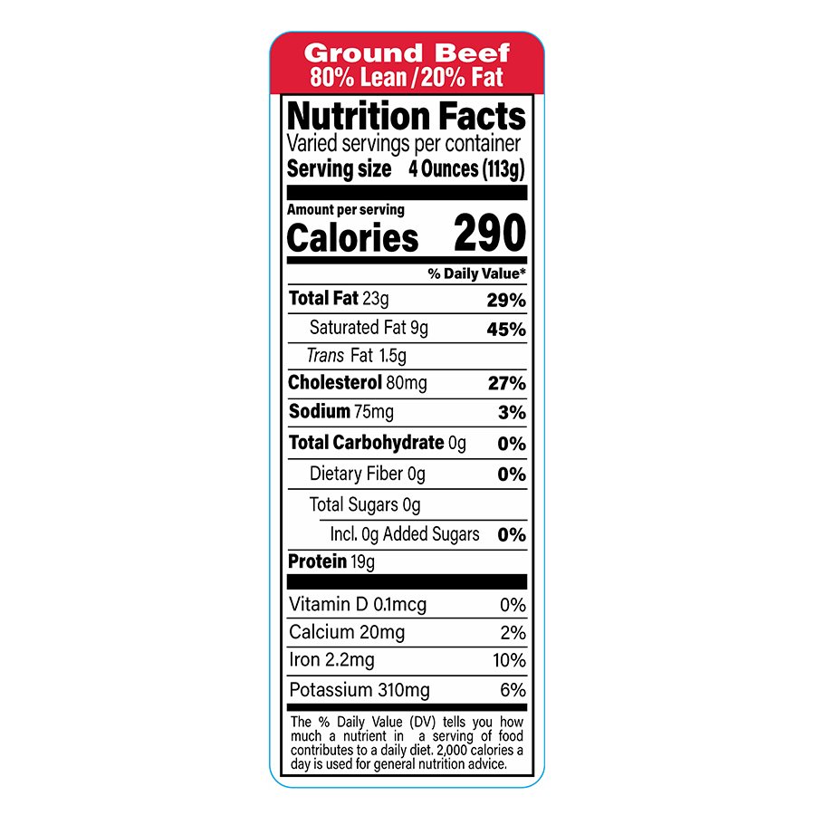 Ground Beef 80 Lean 20 Fat Label ground-beef-80-lean-20-fat-label