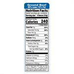 Ground Beef-85% Lean / 15% Fat Label