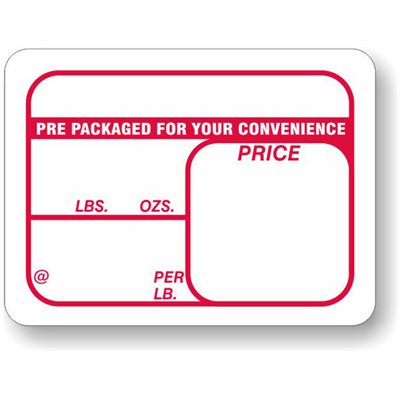 Pre-packaged / Price / per LB Label
