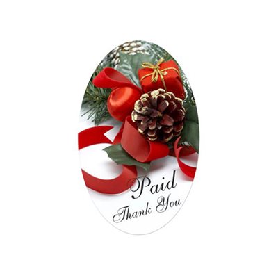 Paid Thank You (Holiday) Label