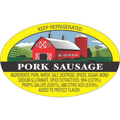 Pork Sausage (w / Witt's ingr) Label