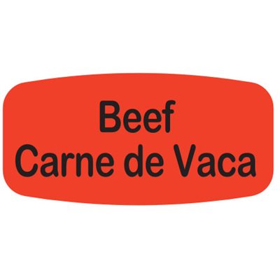Beef / Carne de Vaca (short oval label)