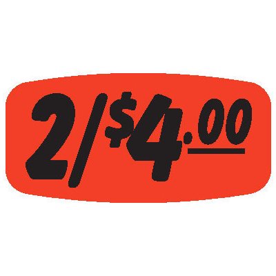 2 / $4.00 Label