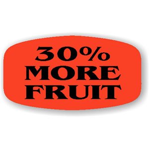 30% More Fruit Label