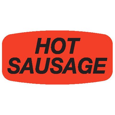Hot Sausage Label