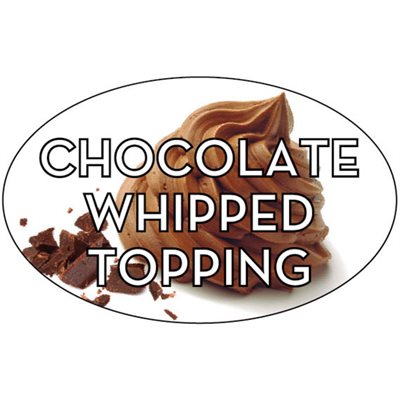 Chocolate Whipped Topping Label