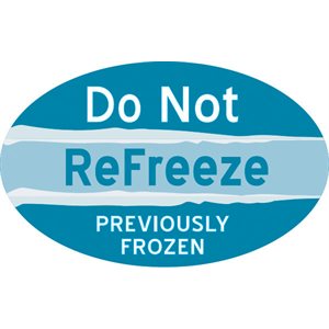 Do Not ReFreeze / Prev Frozen Label