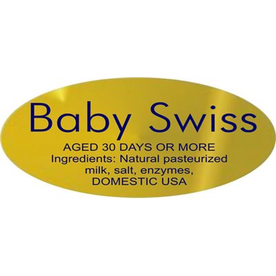 Baby Swiss w / ing Label