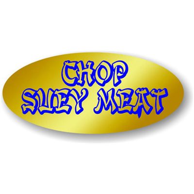 Chop Suey Meat Label