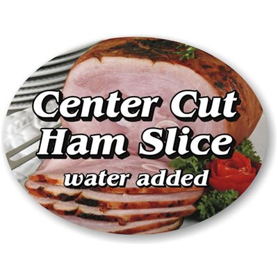 Center Cut Ham Slice water add Label