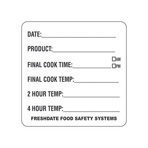 Cook Chill (2hr temp / 4hr temp) Label