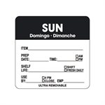 Sun Domingo Dimanche Prep / Use By Label