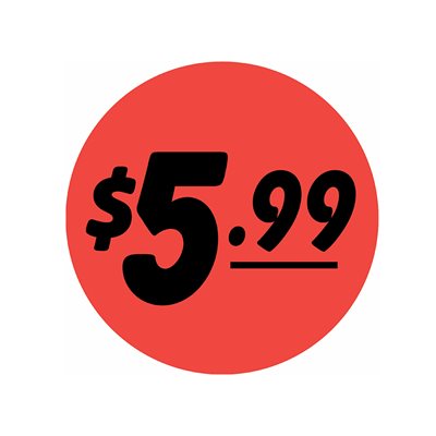 $5.99 Label