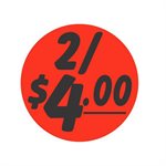 2 / $4.00 Bullseye Label