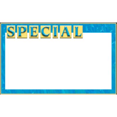 Sign Card 11.0 x 7.0 Special 