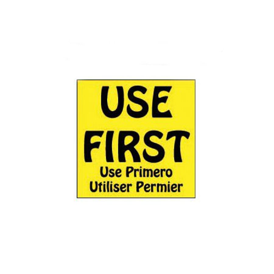 First Usage Sign Use First Use Primero Utilisez Premier Label